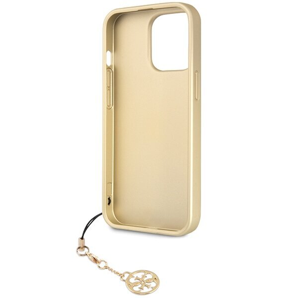 Guess GUHCP14LGF4GGR iPhone 14 Pro 6,1" pelēks|pelēks cietais korpuss 4G Charms Collection cena un informācija | Telefonu vāciņi, maciņi | 220.lv