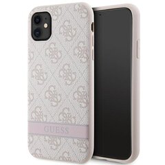 Guess GUHCN61P4SNP iPhone 11 | Xr rozā|rozā cietais korpuss 4G Stripe cena un informācija | Telefonu vāciņi, maciņi | 220.lv