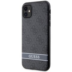 Guess GUHCN61P4SNK iPhone 11 | Xr pelēks|pelēks cietais korpuss 4G Stripe cena un informācija | Telefonu vāciņi, maciņi | 220.lv