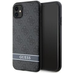 Guess GUHCN61P4SNK iPhone 11 | Xr pelēks|pelēks cietais korpuss 4G Stripe cena un informācija | Telefonu vāciņi, maciņi | 220.lv