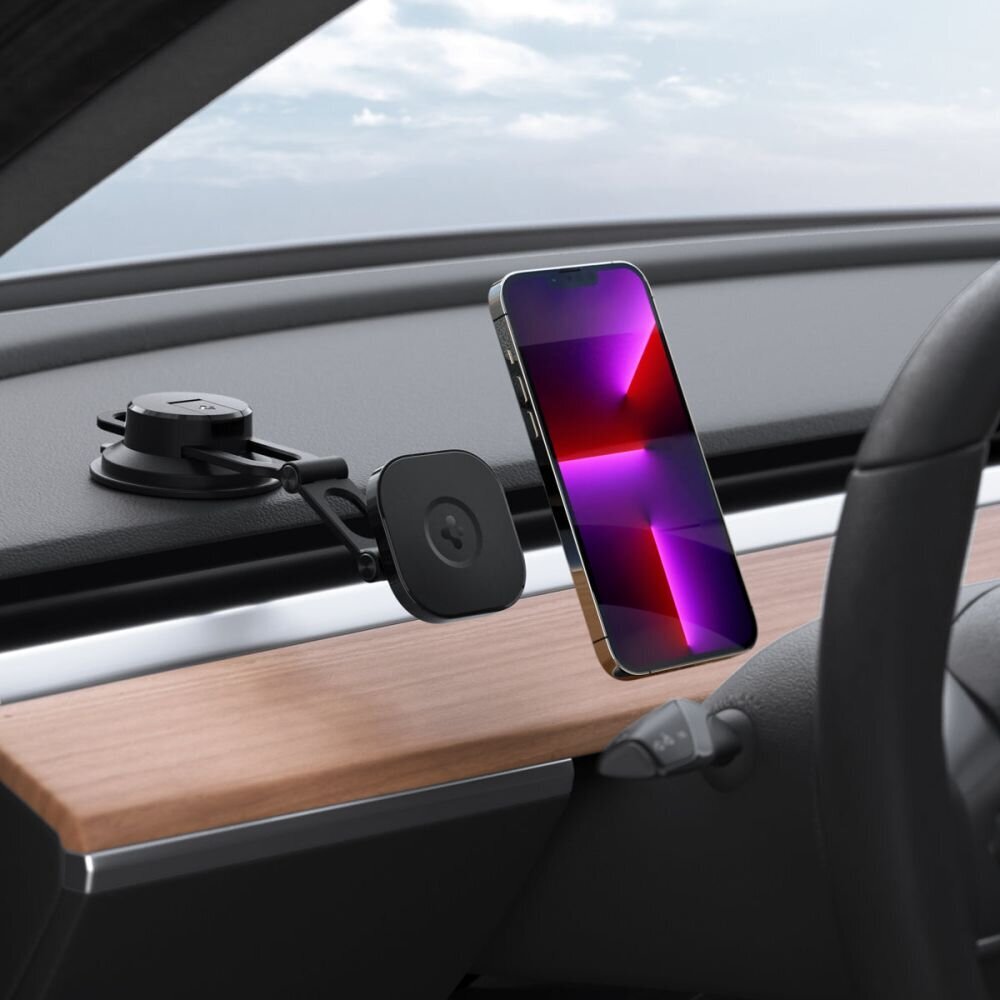 Spigen car mount ITS35-3 Onetap Magnetic Magsafe Windshield & Dashboard Car Mount black цена и информация | Auto turētāji | 220.lv