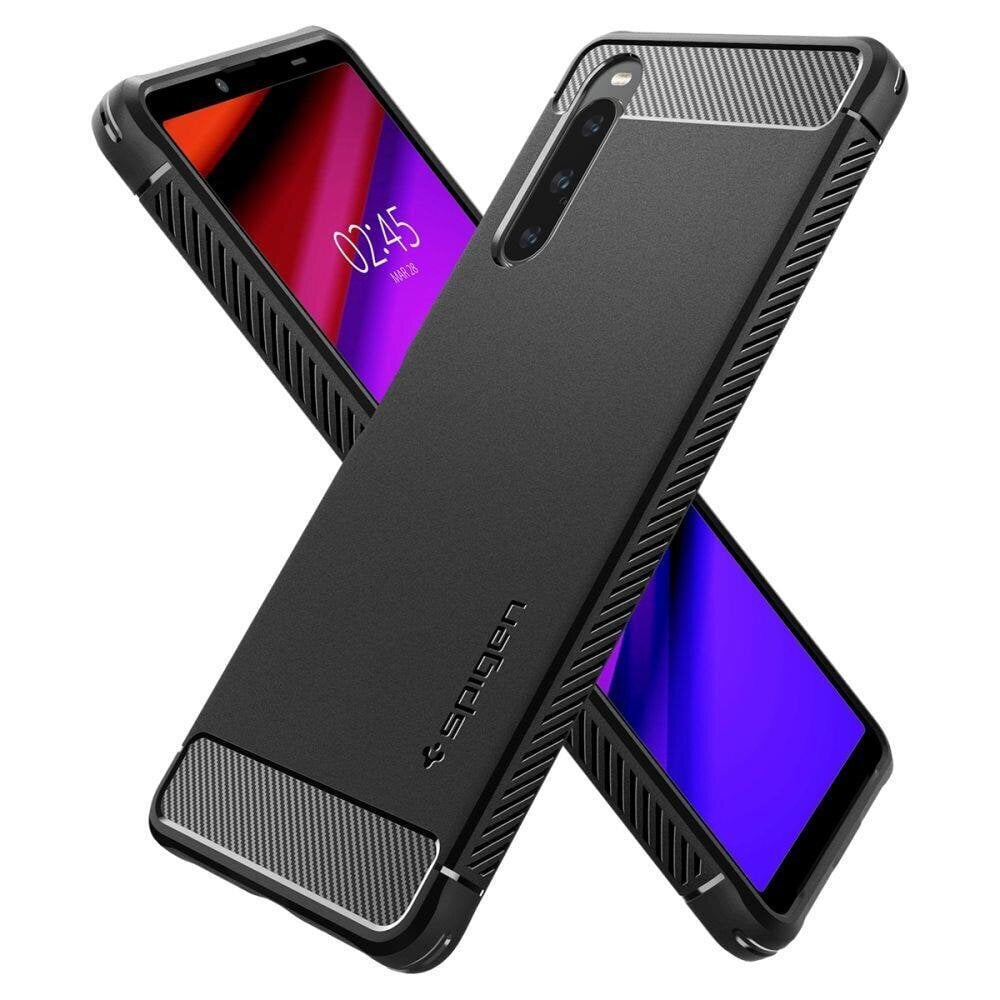 Spigen Rugged Armor Sony Xperia 10 V melns|melns ACS06202 cena un informācija | Telefonu vāciņi, maciņi | 220.lv