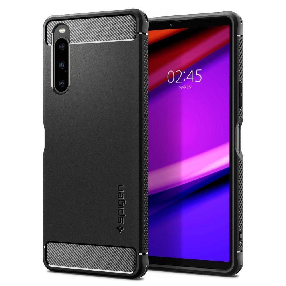 Spigen Rugged Armor Sony Xperia 10 V melns|melns ACS06202 cena un informācija | Telefonu vāciņi, maciņi | 220.lv