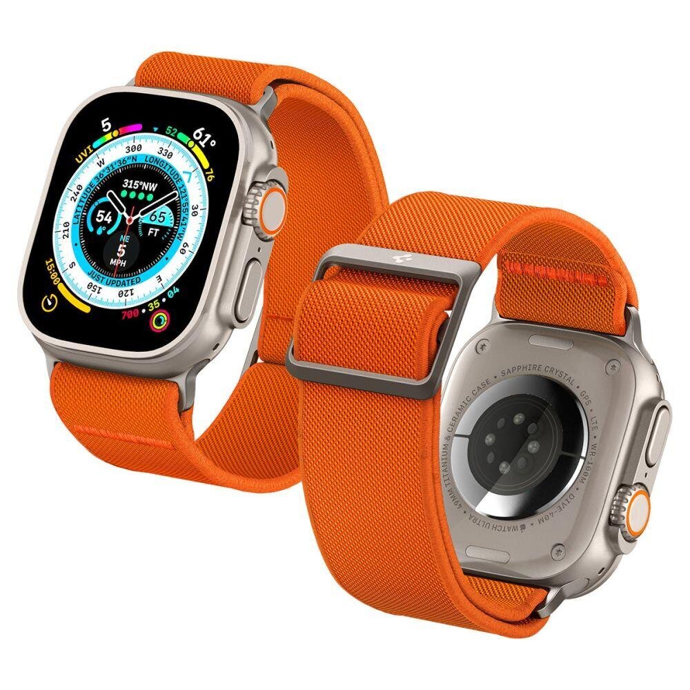 Spigen Fit Lite Apple Watch 4|5|6|7|SE |Ultra 42|44|45|49 mm pomaranczowy|orange AMP05986 cena un informācija | Viedpulksteņu un viedo aproču aksesuāri | 220.lv