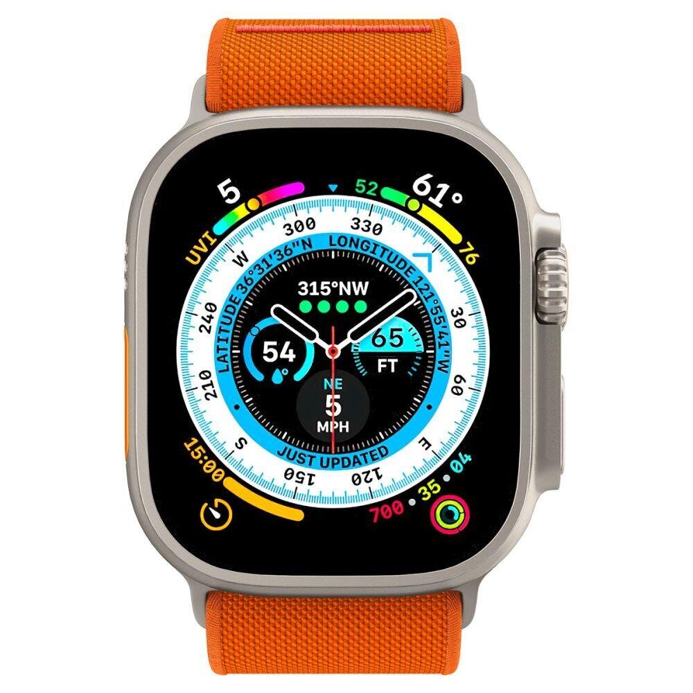 Spigen Fit Lite Apple Watch 4|5|6|7|SE |Ultra 42|44|45|49 mm pomaranczowy|orange AMP05986 cena un informācija | Viedpulksteņu un viedo aproču aksesuāri | 220.lv