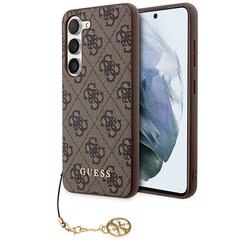 Guess GUHCS23SGF4GBR S23 S911 brūns|brūns cietais korpuss 4G Charms Collection cena un informācija | Telefonu vāciņi, maciņi | 220.lv