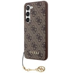 Guess GUHCS23MGF4GBR S23+ S916 brūns|brūns cietais korpuss 4G Charms Collection cena un informācija | Telefonu vāciņi, maciņi | 220.lv