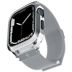 Spigen Metal Fit PRO Apple Watch 8|SE|7 |6|5|4 (44|45mm) srebrny|silver ACS04584 цена и информация | Аксессуары для смарт-часов и браслетов | 220.lv