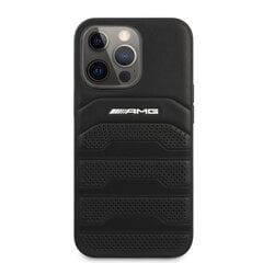 AMG Leather Debossed Lines Case for iPhone 14 Pro Max цена и информация | Чехлы для телефонов | 220.lv