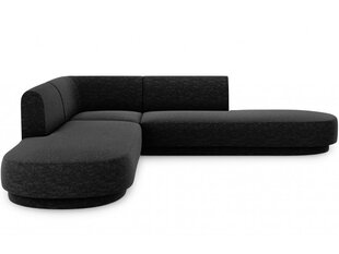 Simetrisks stūra dīvāns Micadoni Miley, 220 x 220 x 74, melns cena un informācija | Dīvāni | 220.lv