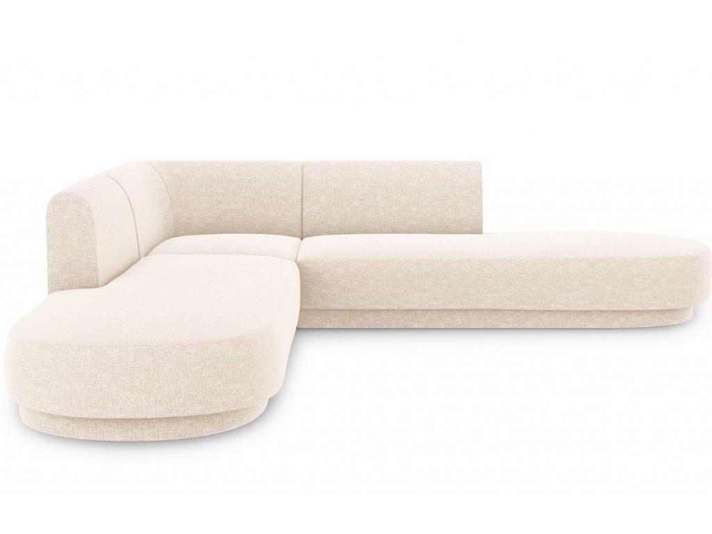 Simetrisks stūra dīvāns Micadoni Miley, 220 x 220 x 74, balts cena un informācija | Dīvāni | 220.lv