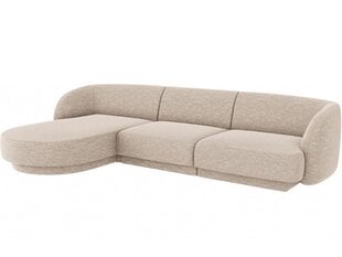Kreisās puses stūra dīvāns Micadoni Miley, 259 x 155 x 74 cm, smilškrāsas cena un informācija | Dīvāni | 220.lv