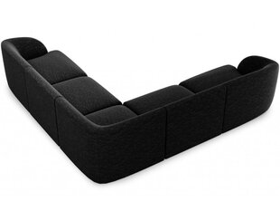 Simetrisks stūra dīvāns Micadoni Miley, 252 x 252 x 74, melns cena un informācija | Dīvāni | 220.lv