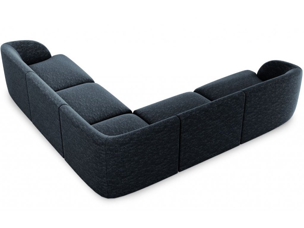 Simetrisks stūra dīvāns Micadoni Miley, 252 x 252 x 74, zils cena un informācija | Dīvāni | 220.lv