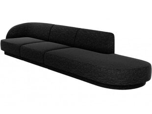 Labās puses dīvāns Micadoni Miley, 302 x 85 x 74 cm, melna cena un informācija | Dīvāni | 220.lv