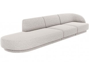 Kreisās puses dīvāns Micadoni Miley, 302 x 85 x 74 cm, pelēks cena un informācija | Dīvāni | 220.lv