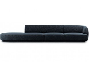 Kreisās puses dīvāns Micadoni Miley, 302 x 85 x 74 cm, zils cena un informācija | Dīvāni | 220.lv