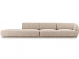 Kreisās puses dīvāns Micadoni Miley, 302 x 85 x 74 cm, smilškrāsas цена и информация | Диваны | 220.lv