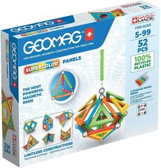 Magnētiskie bloki Geomag SuperColor Panels, 52 elementi цена и информация | Конструкторы и кубики | 220.lv