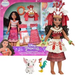 Komplekts Leļļu Disney Vaiana princese Moana: Okeāna dārgumi 24 cm + figūriņas un aksesuāri cena un informācija | Rotaļlietas meitenēm | 220.lv