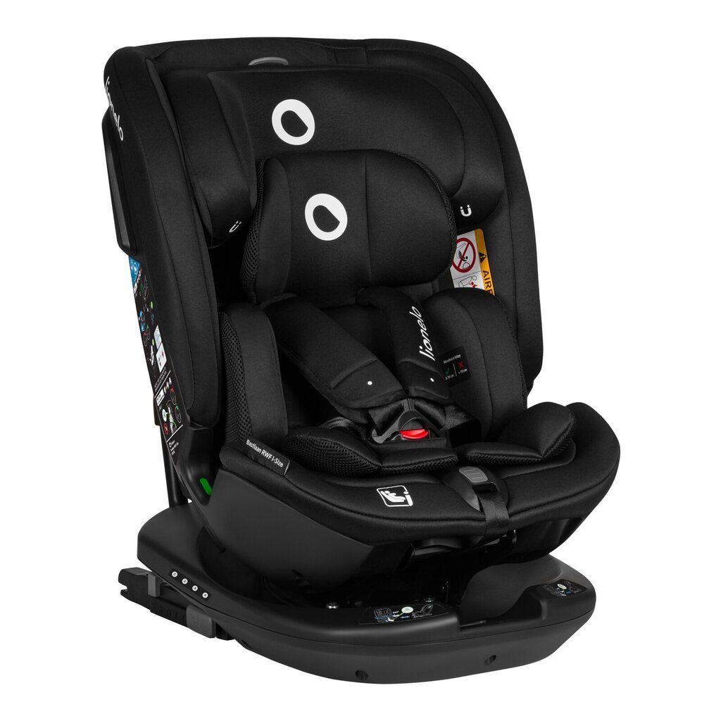 Automašīnas sēdeklis Lionelo Bastiaan RWF i-Size, 0-36 kg, Black Carbon цена и информация | Autokrēsliņi | 220.lv