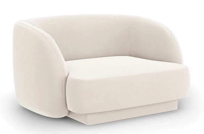 Samtains krēsls Micadoni Miley, 109 x 85 x 74, balts цена и информация | Atpūtas krēsli | 220.lv