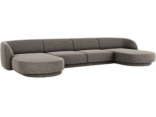 Panorāmas dīvāns Micadoni Miley, 334 x 155 x 74 cm, pelēks cena un informācija | Dīvāni | 220.lv