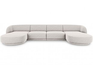 Panorāmas dīvāns Micadoni Miley, 334 x 155 x 74 cm, pelēks cena un informācija | Dīvāni | 220.lv