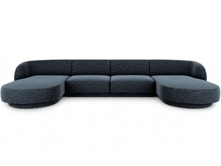Panorāmas dīvāns Micadoni Miley, 334 x 155 x 74 cm, zils cena un informācija | Dīvāni | 220.lv