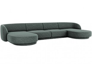 Panorāmas dīvāns Micadoni Miley, 334 x 155 x 74 cm, zaļš cena un informācija | Dīvāni | 220.lv
