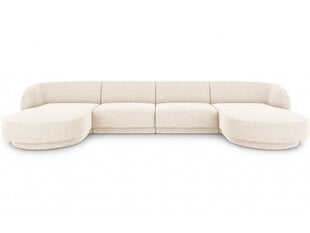 Panorāmas dīvāns Micadoni Miley, 334 x 155 x 74 cm, balts cena un informācija | Dīvāni | 220.lv