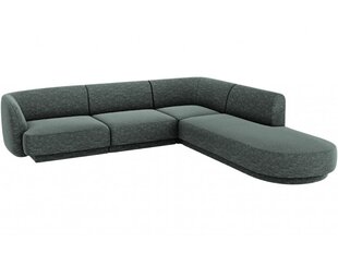 Labās puses dīvāns Micadoni Miley, 252 x 220 x 74, zaļš цена и информация | Диваны | 220.lv