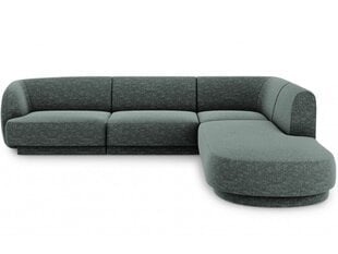 Labās puses dīvāns Micadoni Miley, 252 x 220 x 74, zaļš cena un informācija | Dīvāni | 220.lv