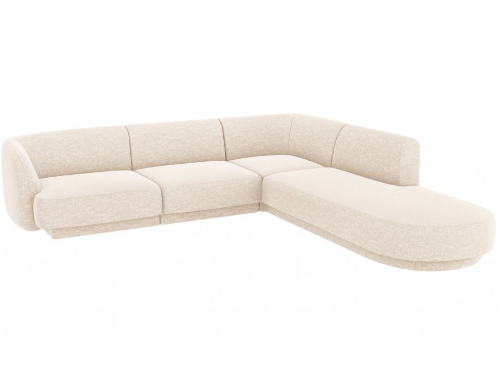 Labās puses dīvāns Micadoni Miley, 252 x 220 x 74, balts cena un informācija | Dīvāni | 220.lv