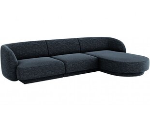 Labās puses stūra dīvāns Micadoni Miley, 259 x 155 x 74 cm, zils cena un informācija | Dīvāni | 220.lv