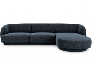 Labās puses stūra dīvāns Micadoni Miley, 259 x 155 x 74 cm, zils cena un informācija | Dīvāni | 220.lv