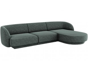 Labās puses stūra dīvāns Micadoni Miley, 259 x 155 x 74 cm, zaļš cena un informācija | Dīvāni | 220.lv