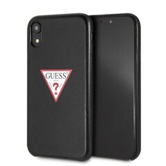 Guess GUHCI61PTPUBK iPhone Xr melns|melns cietais korpuss Triangle cena un informācija | Telefonu vāciņi, maciņi | 220.lv