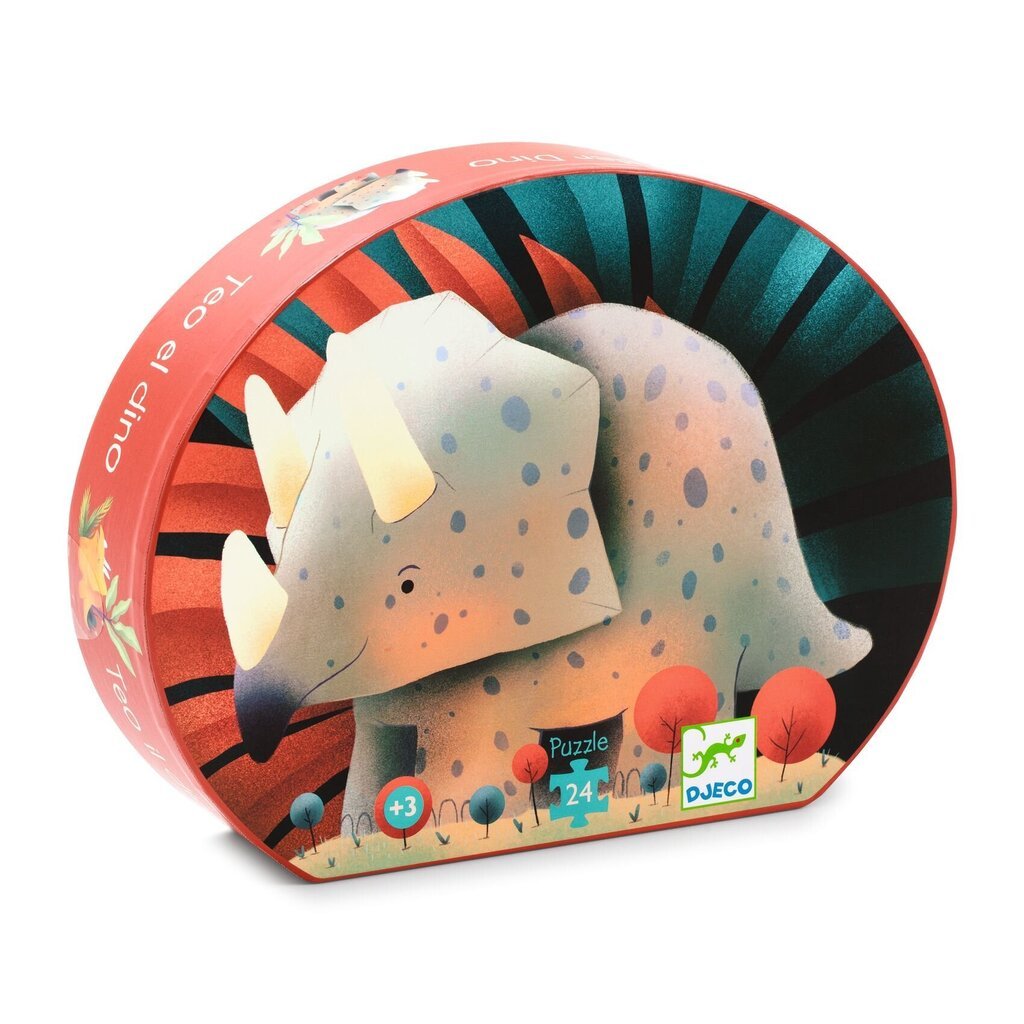 Silueta puzle – Dinozaurs Teo (24 gab.), Djeco DJ07284 цена и информация | Puzles, 3D puzles | 220.lv