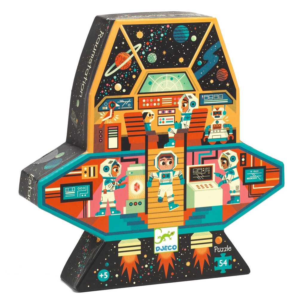 Silueta puzle – Kosmosa stacija (54 gab.), Djeco DJ07291 цена и информация | Puzles, 3D puzles | 220.lv