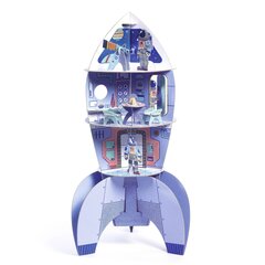 Krāso-Saliec-Rotaļājies! (DIY) - Kosmosa raķete, Djeco DJ08009 cena un informācija | Attīstošās rotaļlietas | 220.lv