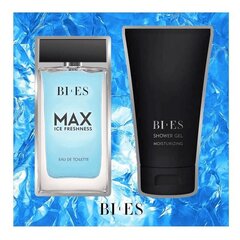 Komplekts Bi-es Max Ice Freshness vīriešiem: tualetes ūdens EDT 90ml + dušas želeja, 150ml cena un informācija | Vīriešu smaržas | 220.lv