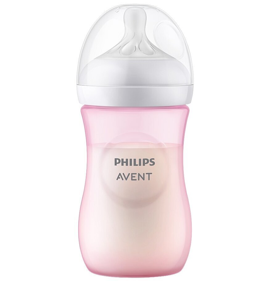 Pudelīte Philips Avent Natural Response, rozā, 1 mēn+, 260 ml cena un informācija | Bērnu pudelītes un to aksesuāri | 220.lv