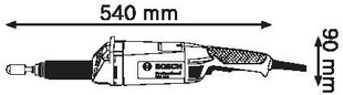 Электрическая прямая шлифовальная машина Bosch 0601209200, 1050 Вт, без аккумулятора и зарядного устройства цена и информация | Шлифовальные машины | 220.lv