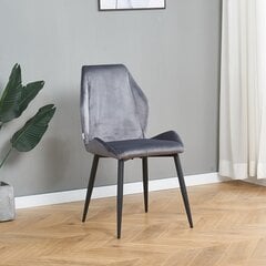 Бархатное кресло Restock Garda комплект из 2 шт., серый цена и информация | Стулья для кухни и столовой | 220.lv