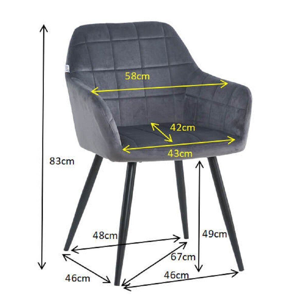 Ēdamistabas krēsls Restock Komo, pelēks cena un informācija | Virtuves un ēdamistabas krēsli | 220.lv