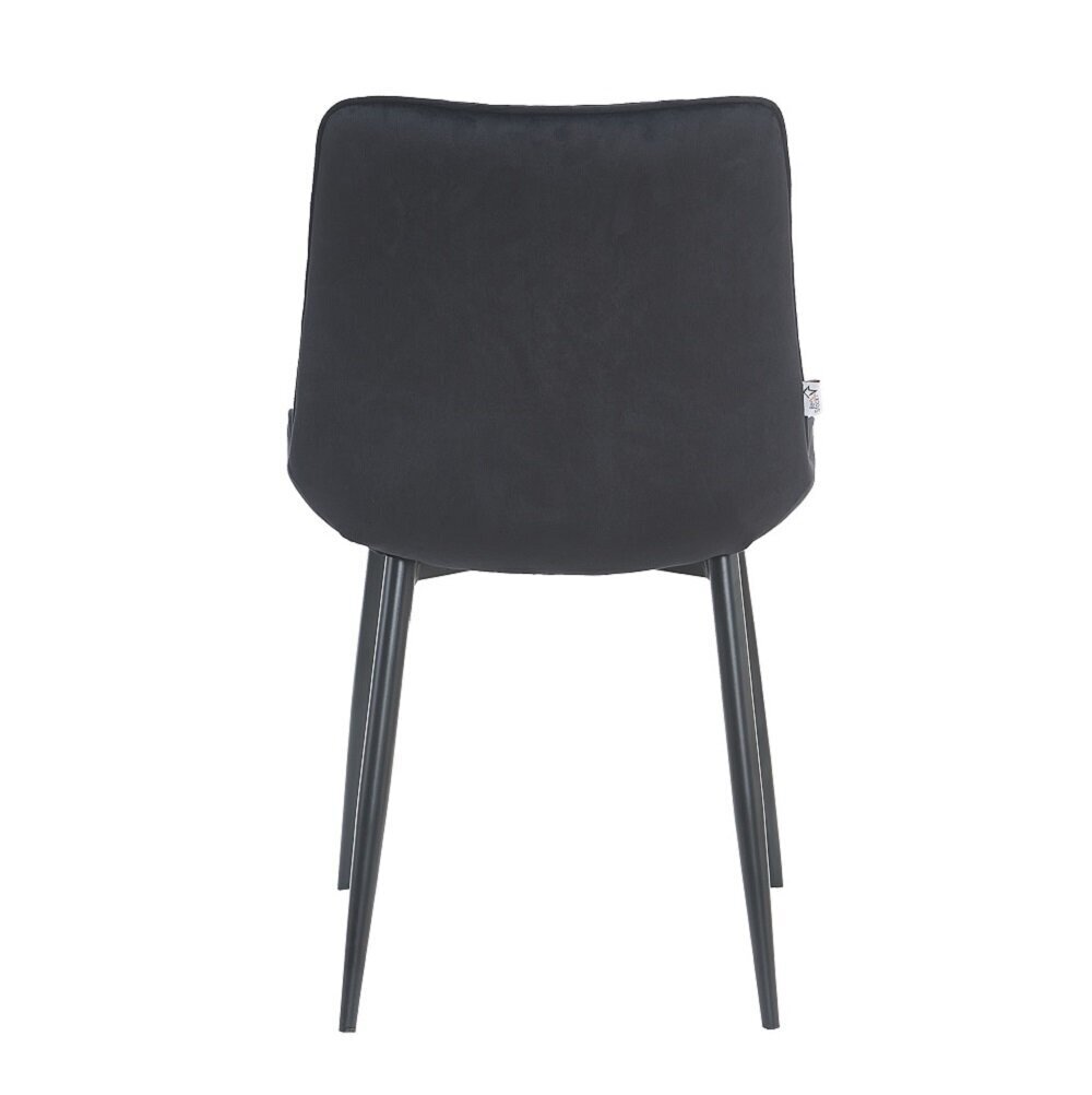 4-ru ēdamistabas krēslu Restock Lugano komplekts, melns цена и информация | Virtuves un ēdamistabas krēsli | 220.lv