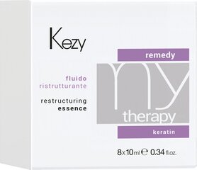 Восстанавливающий флюид  Kezy MyTherapy Remedy Keratin 8×10 мл цена и информация | Распылите крем-спрей на волосы на расстоянии 20-25 см, расчешите их расческой. | 220.lv