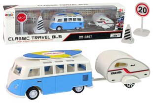 Автобус с прицепом Lean Toys, синий цена и информация | Игрушки для мальчиков | 220.lv