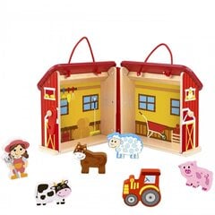 Tooky Toy pārnēsājamā ferma ar piederumiem, 7 d. cena un informācija | Attīstošās rotaļlietas | 220.lv